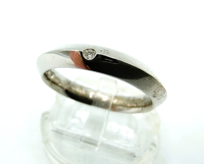 Silver ring with diamond, 925, 18.75 mm