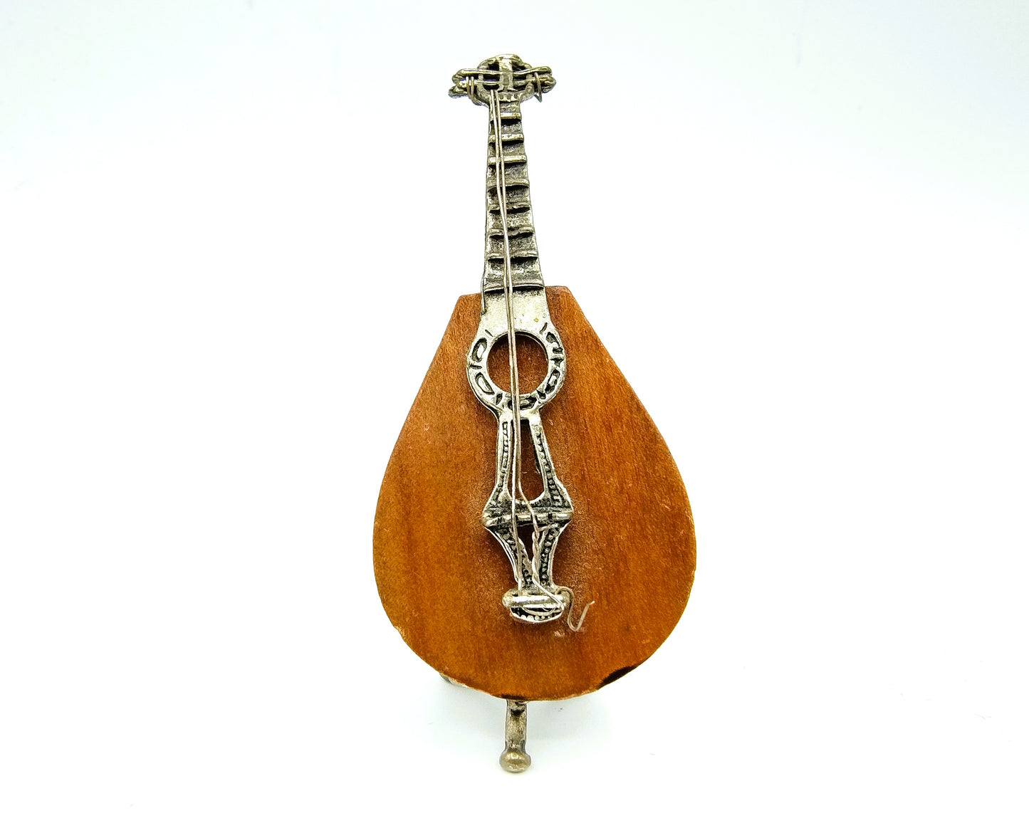 Silver miniature of a mandolin, Italy, 800