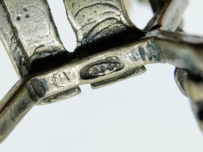 Silver miniature, couple in love on sofa, Italy, 800