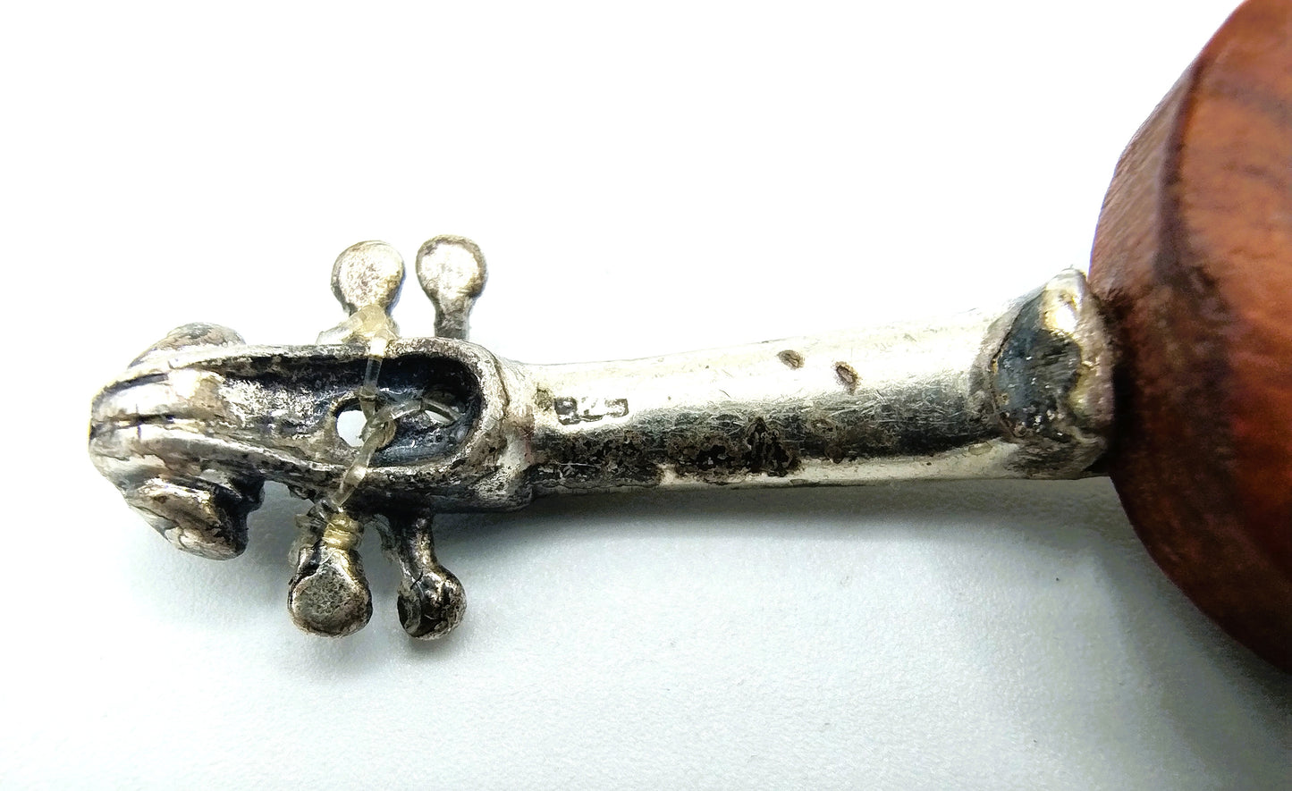 Silver miniature, violin, 925