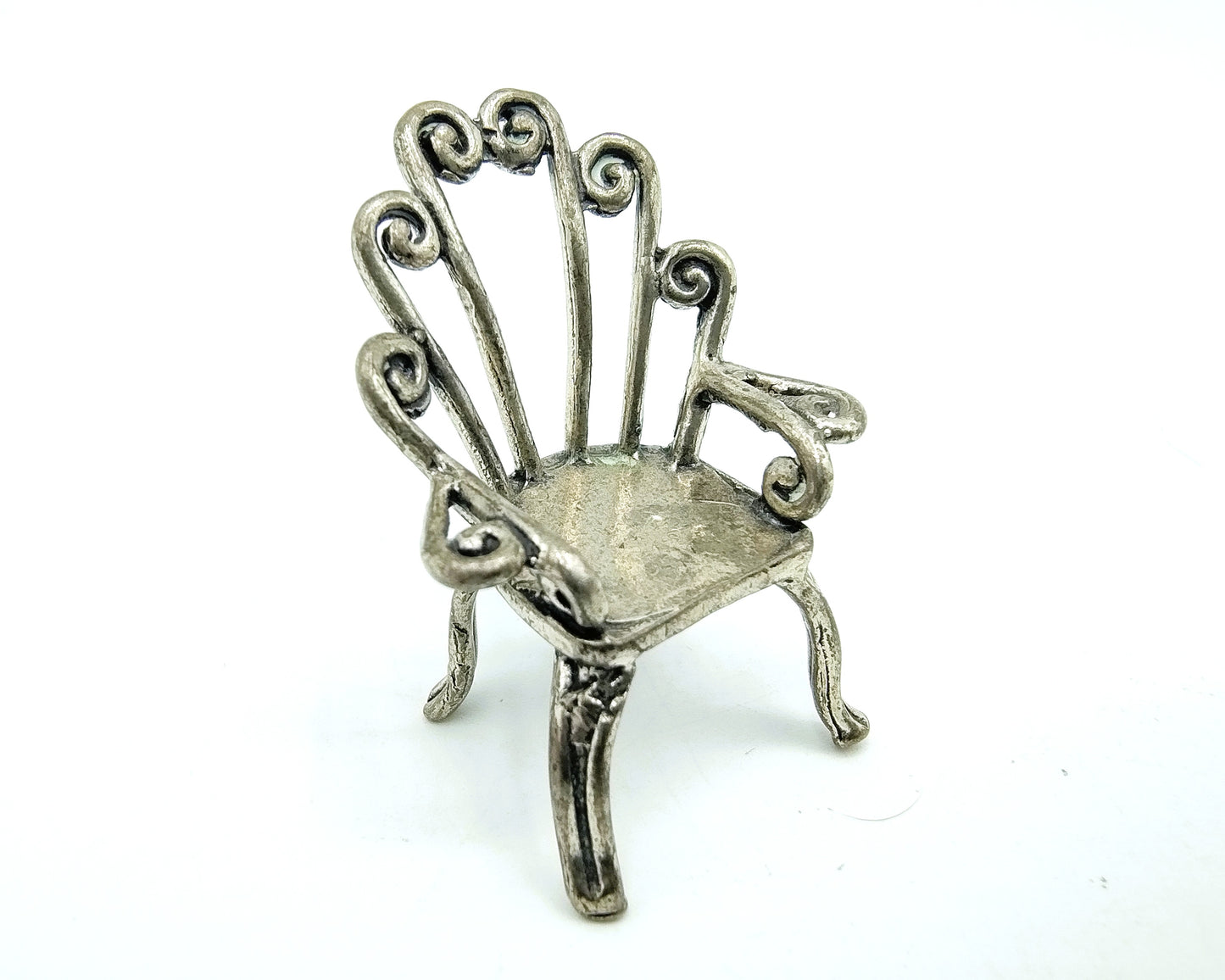 Silver miniature, chair, Italy, 800