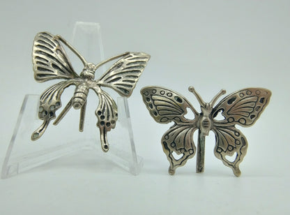 2 Silver miniatures, butterflies, Italy, 800