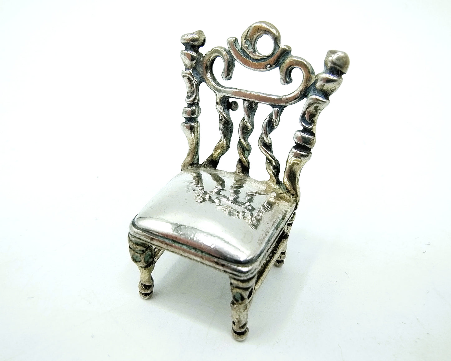 Silver miniature, chair, Italy, 800