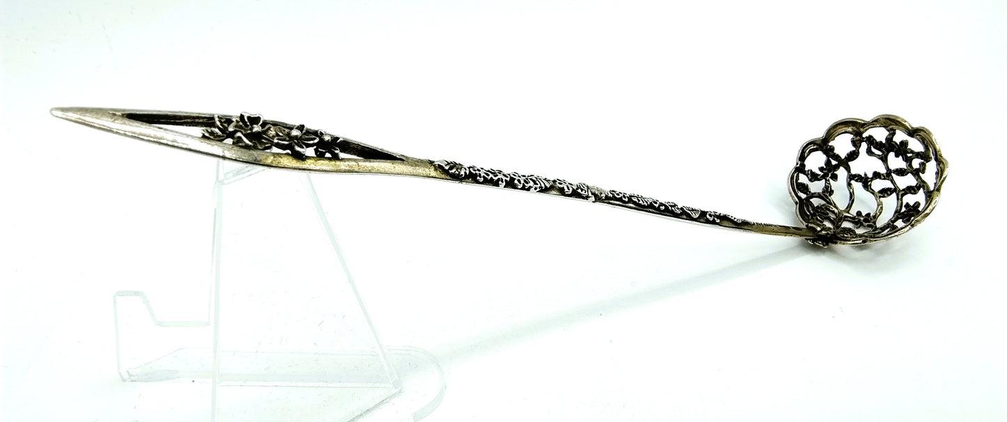 Silver straw or wet fruit spoon, Naples / Italy, 800