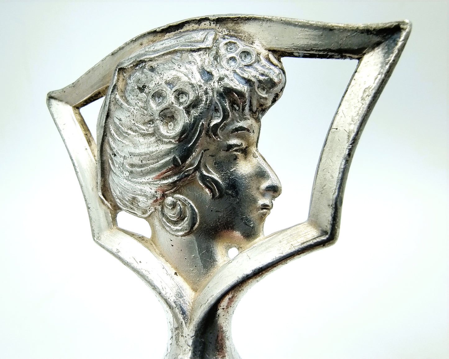 Art deco silver bottle stopper, 20th century