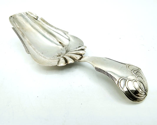 Silver sugar spoon, J. van de Velden / Amsterdam, 19th century