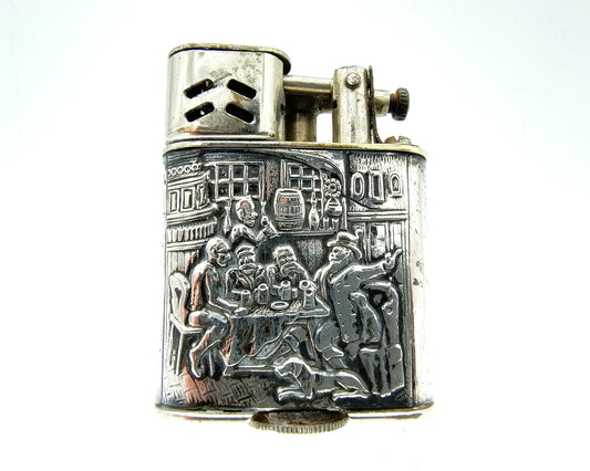 Silver lighter, old Dutch image, 835