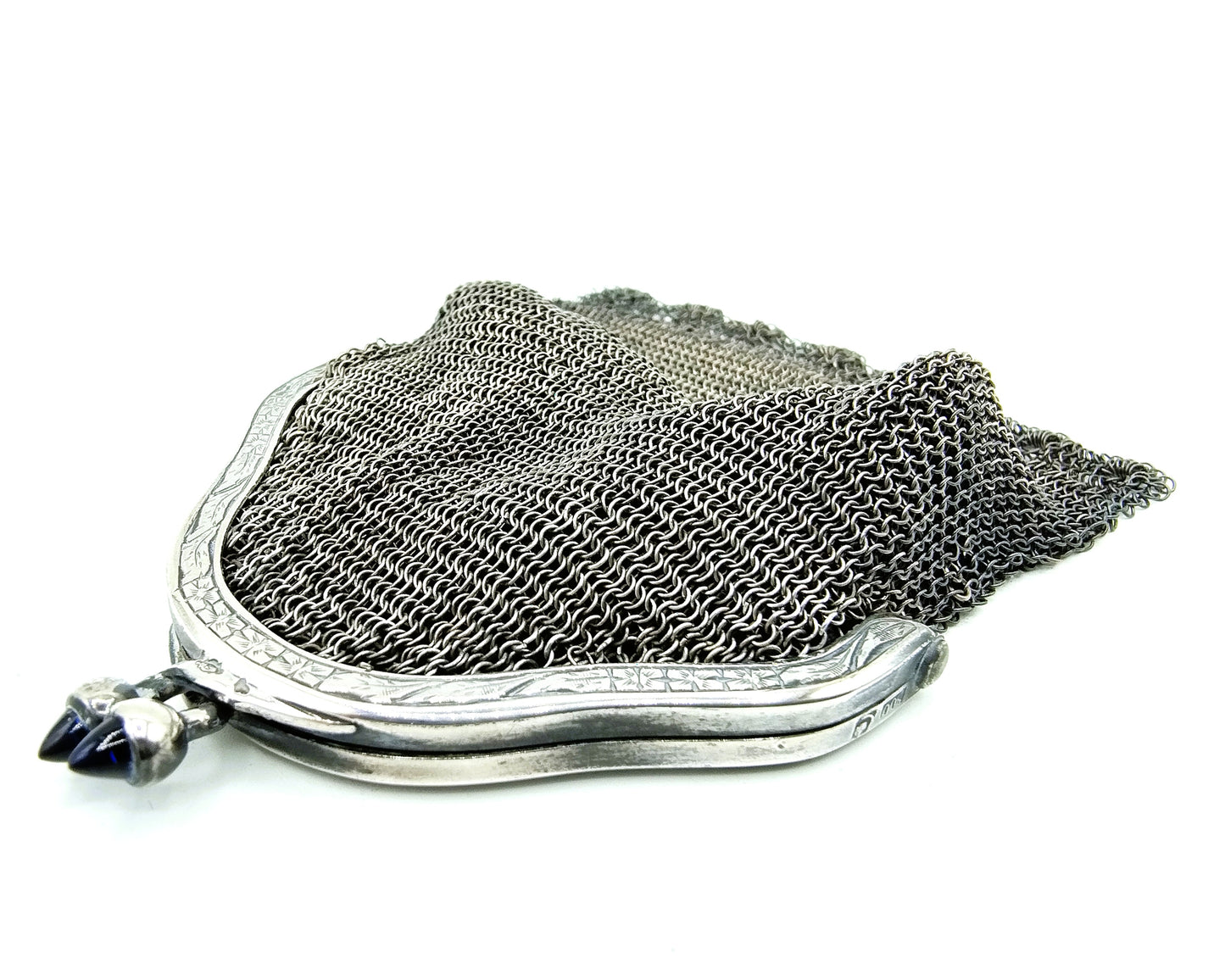 Silver purse with chain mail, Germany, 800