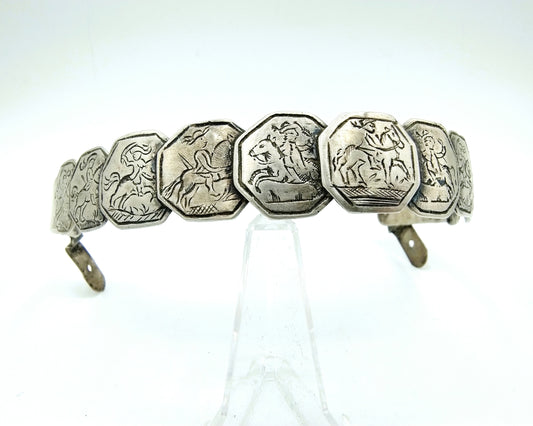 Silver handle of equestrian buttons, Friesland, 18th/19th century