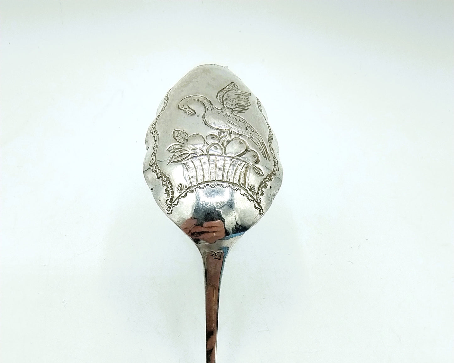 Silver cream spoon, HW van Giffen, Groningen, 18th century