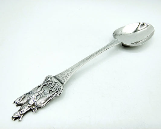 Silver birth spoon, P. Schmidt / Leeuwarden, 19th century