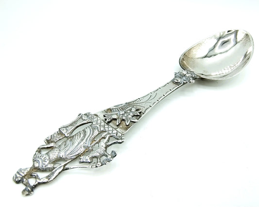 Silver birth spoon, JP Fennema / Bolsward, 19th century