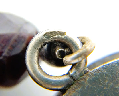 Garnet necklace with silver clasp, 19th century