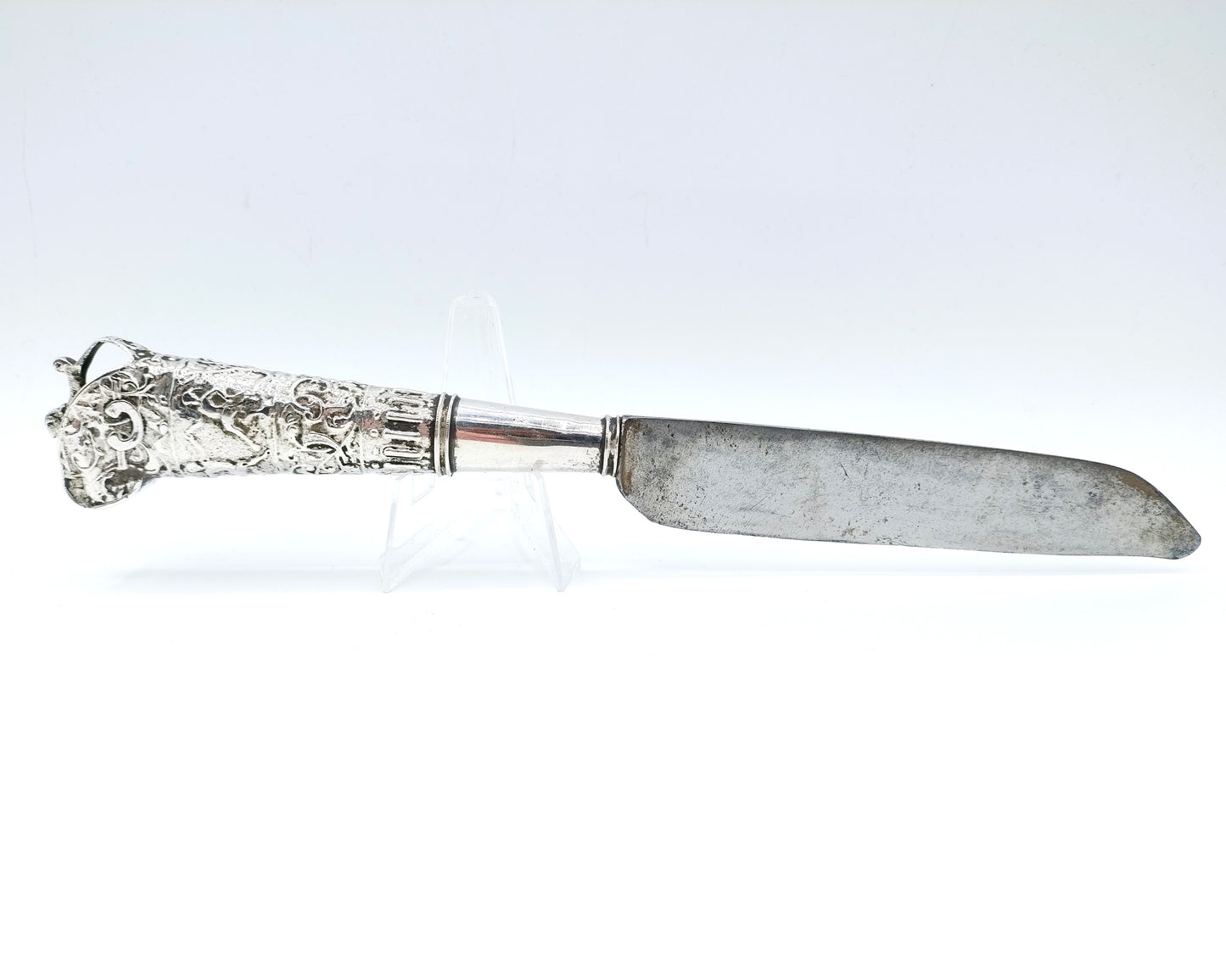 Knife with silver handle, J. van der Pels, Amsterdam, 18th century