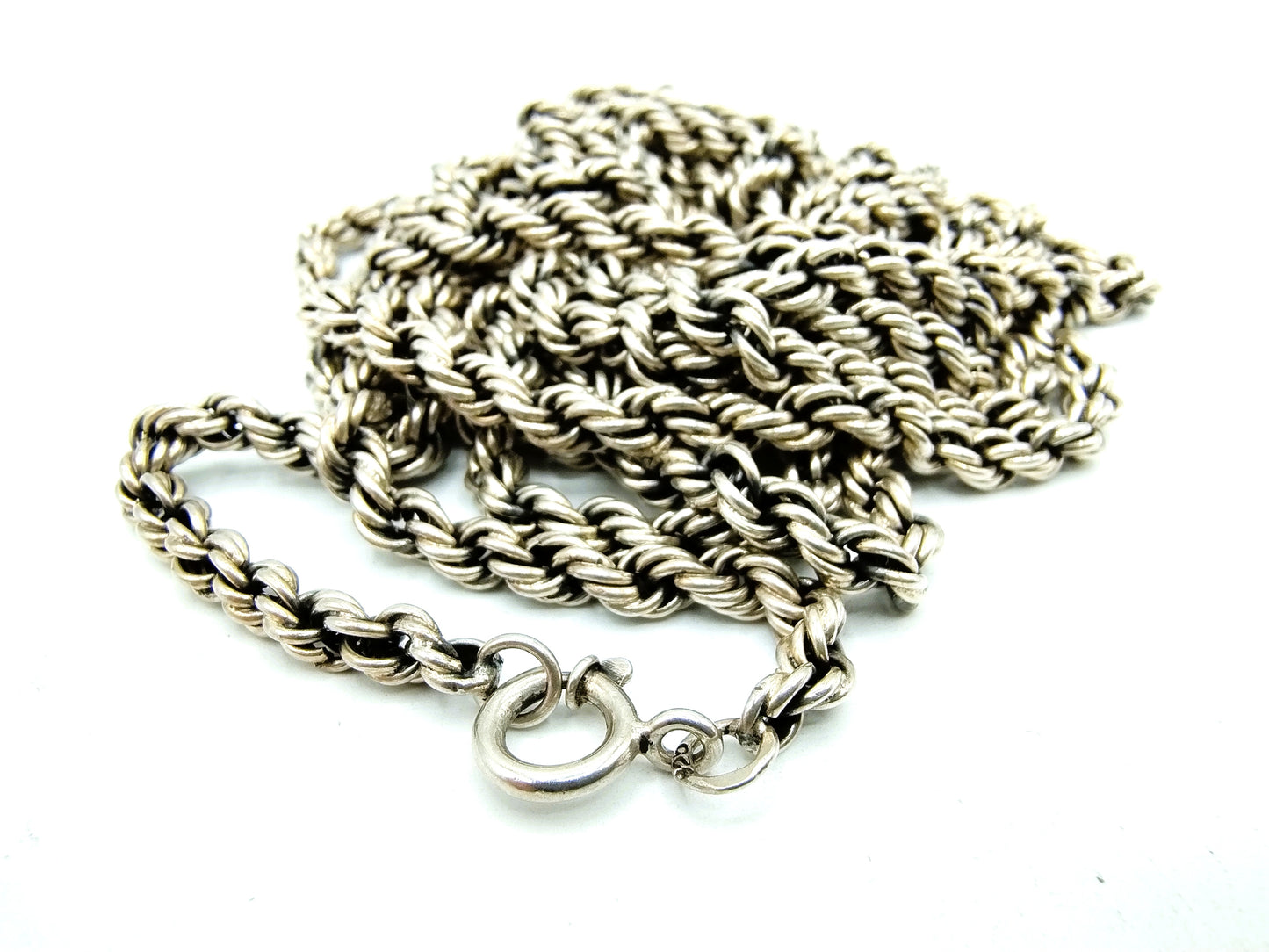 Silver cord necklace, 2 meters long, 925