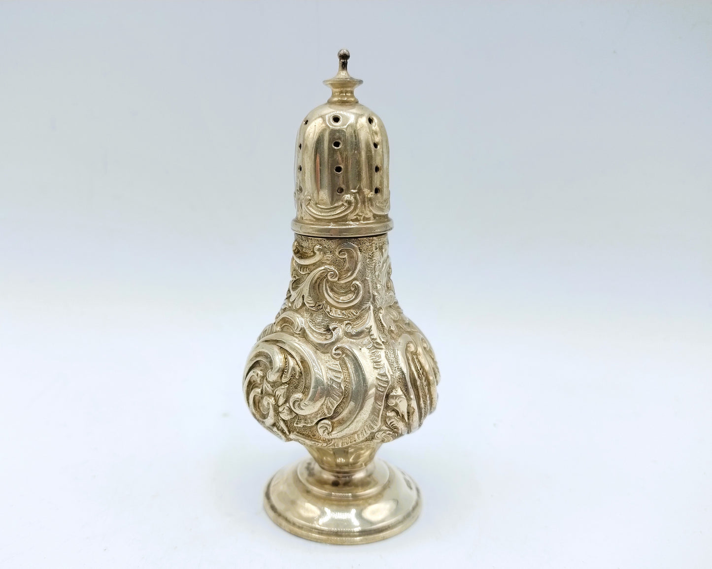 Silver salt or pepper shaker, Birmingham, 19th century