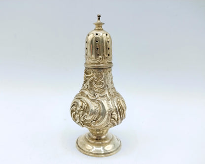 Silver salt or pepper shaker, Birmingham, 19th century