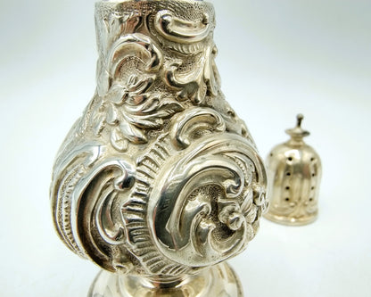 Silver salt or pepper shaker, Birmingham, 19th century