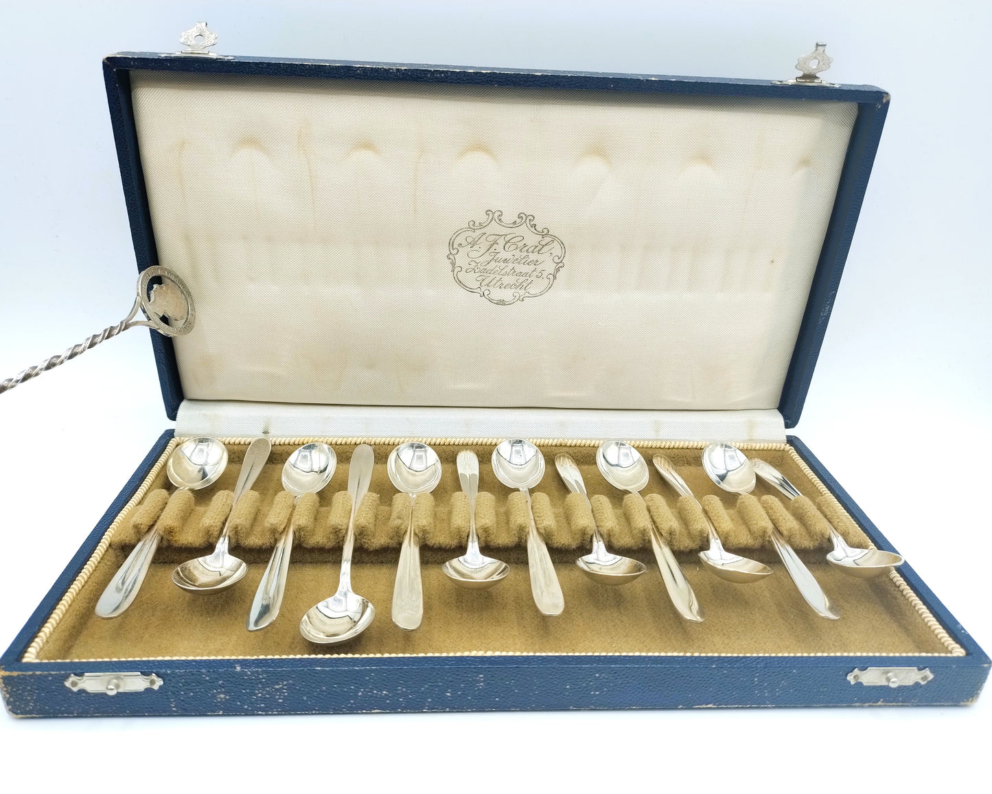 12 Silver teaspoons, Gerritsen, van Kempen, Zeist, 20th century