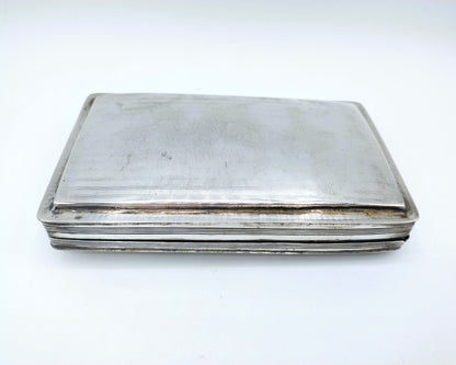 Silver tobacco box, W. de Pleyt / Schoonhoven, 19th century