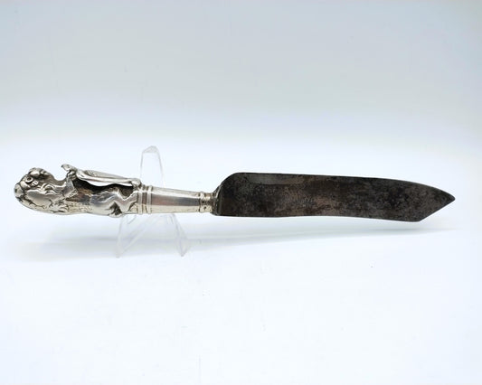 Silver knife handle with blade, Leeuwarden, 18th century