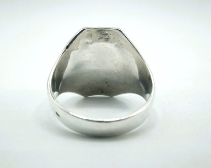 Silver signet ring, men, 18 mm