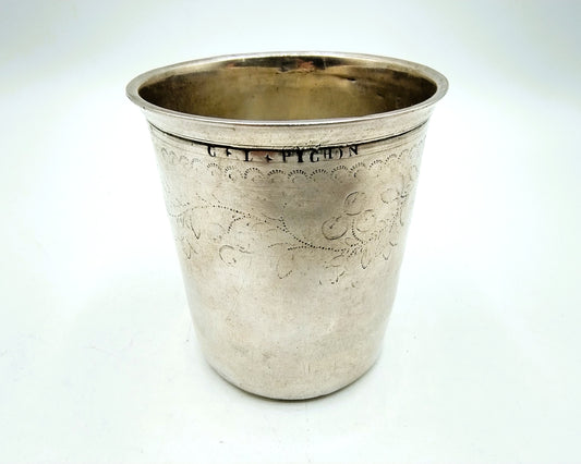 Silver cup, France, 19th century