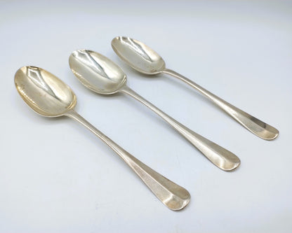 3 Silver spoons, London, England, 1724