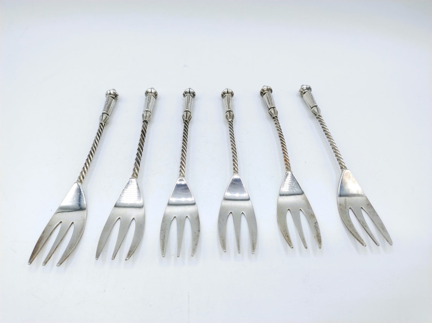 6-piece set of silver forks, van de Meulen, Joure, 20th century