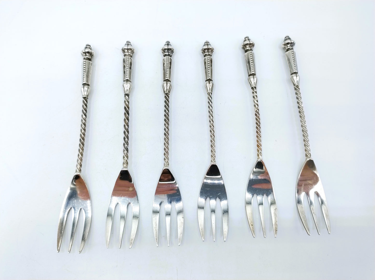 6-piece set of silver forks, van de Meulen, Joure, 20th century