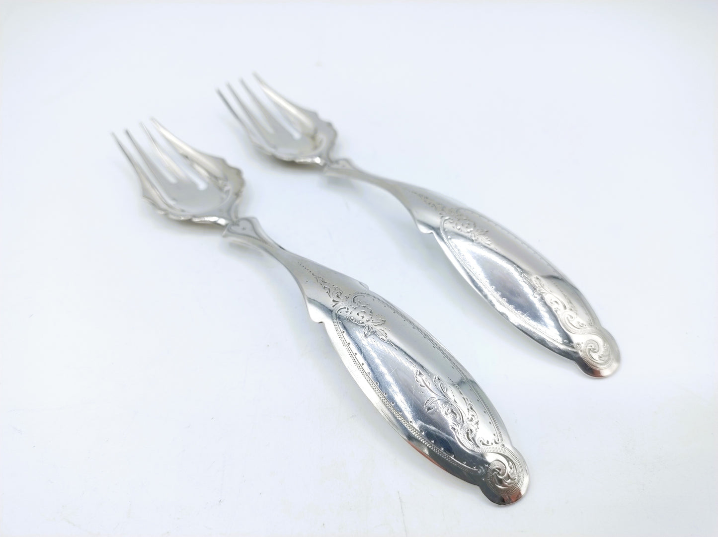 2 Silver pickle forks, P. van Geelen, Schoonhoven, 19th century