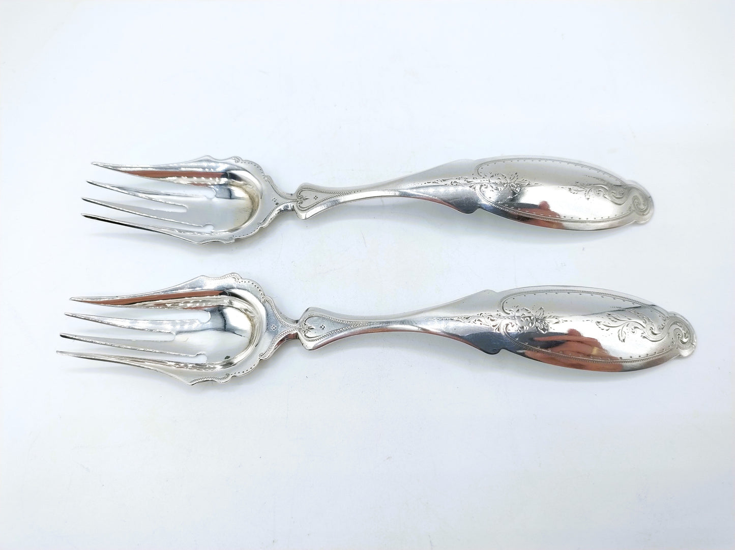 2 Silver pickle forks, P. van Geelen, Schoonhoven, 19th century