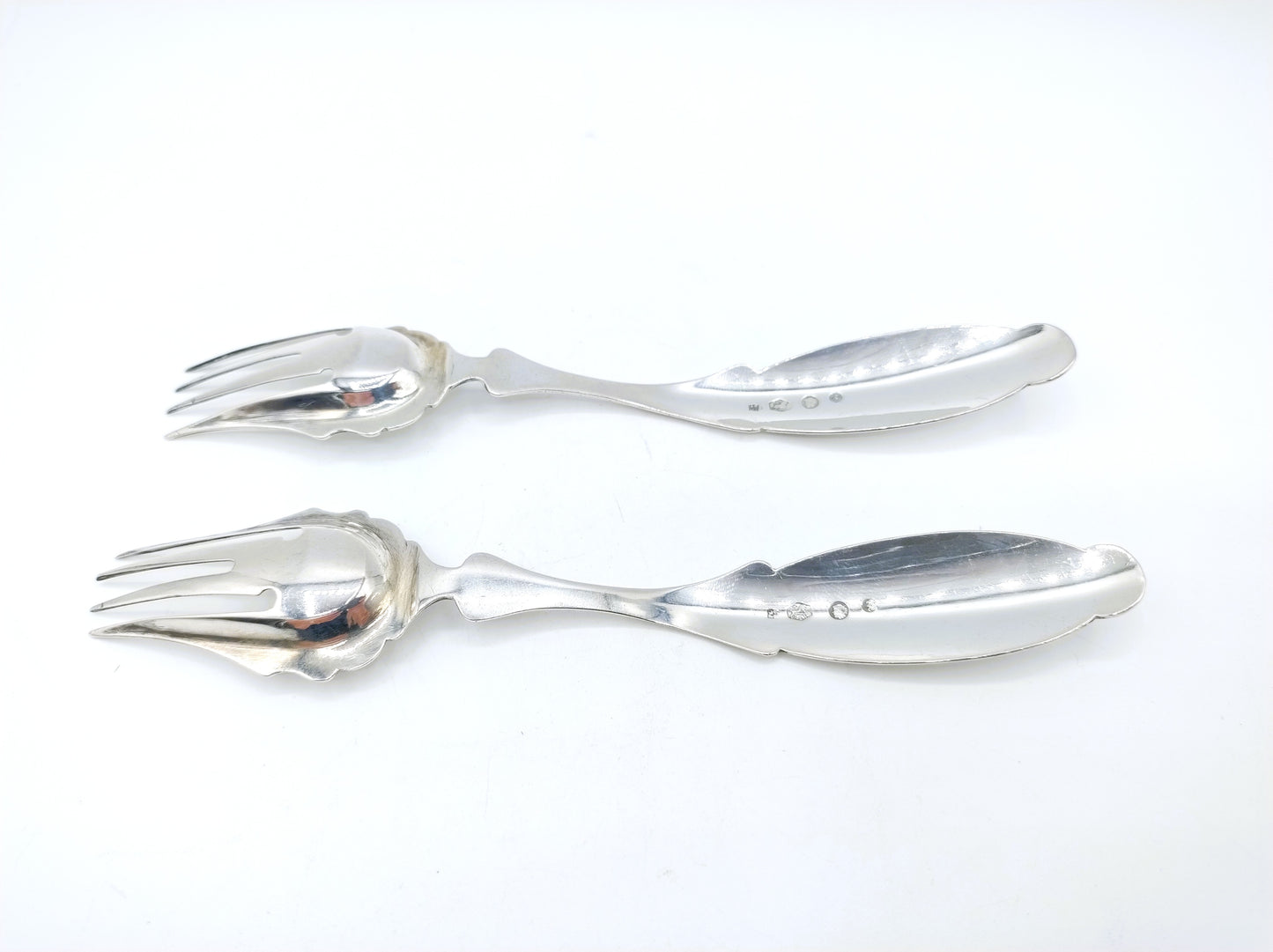 2 Silver pickle forks, P. van Geelen, Schoonhoven, 19th century