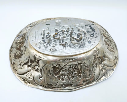 Silver cookie dish, Fa. Dahlia, Amsterdam, 20th century