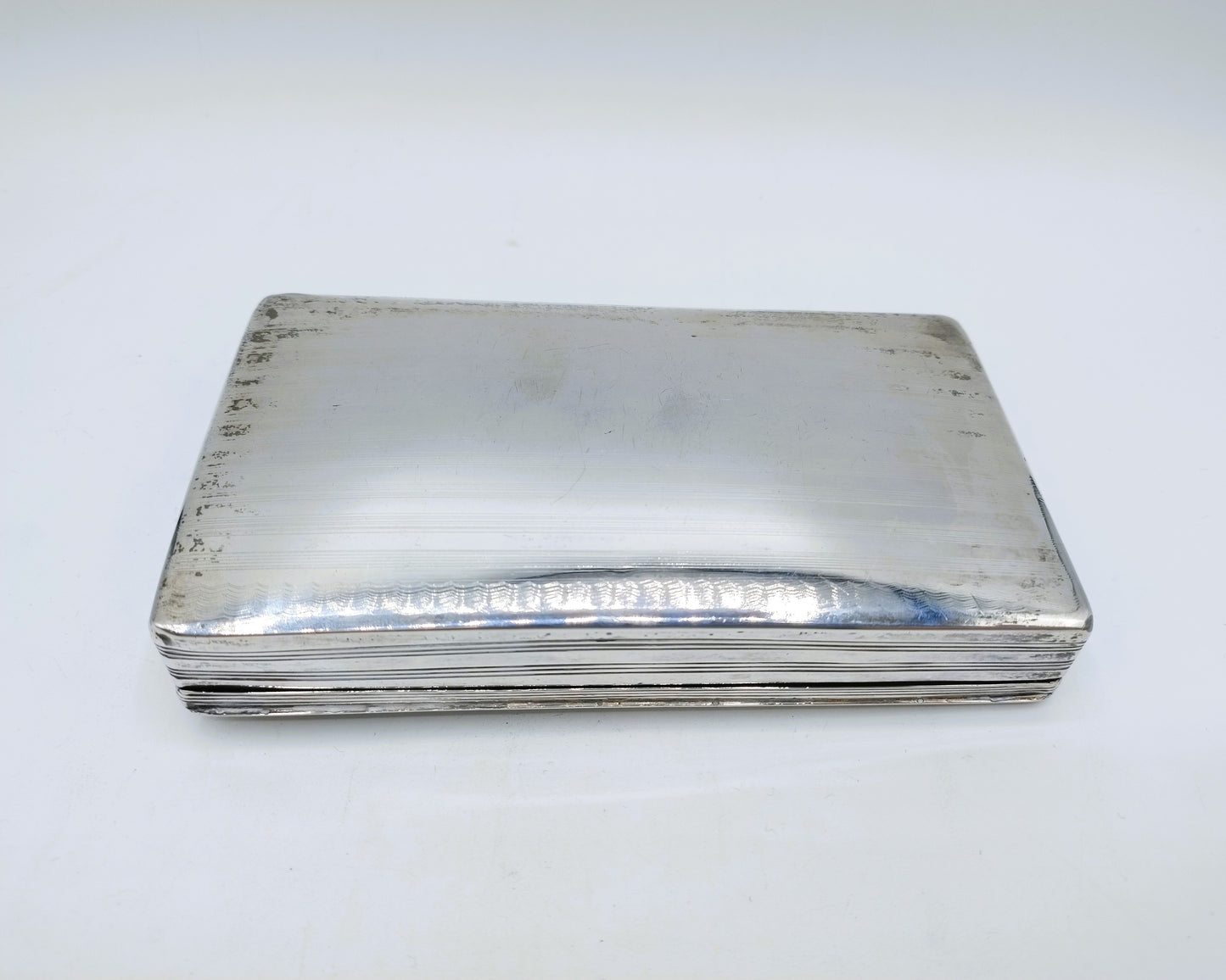 Silver tobacco box, C. van Gelderen Pzn, Schoonhoven, 19th century