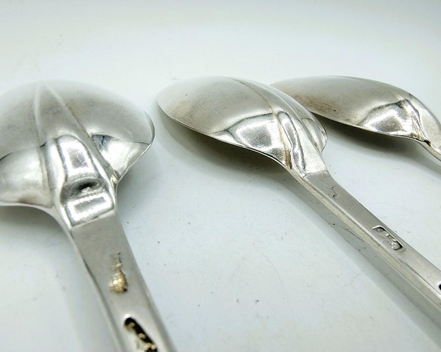 3 Silver spoons, William Scarlett, London, England, 1724