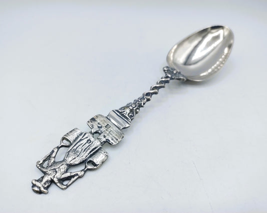 Silver birth spoon, H. Reitsma, Sneek, Leeuwarden, 19th century