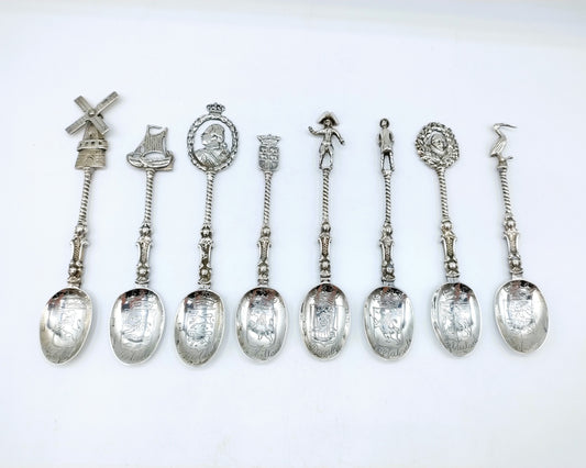 8 Silver provincial spoons, C. Rietveld, Schoonhoven, 19th century