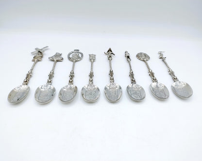 8 Silver provincial spoons, C. Rietveld, Schoonhoven, 19th century