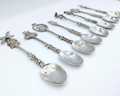 8 Silver provincial spoons, C. Rietveld, Schoonhoven, 19th century