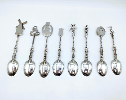 8 Silver provincial spoons, C. Rietveld, Schoonhoven, 19th century