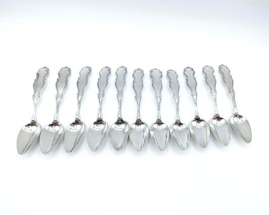 Silver teaspoons, 11-piece, PL Uriot, Amsterdam, 1855