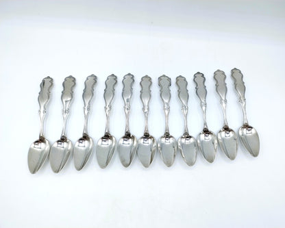 Silver teaspoons, 11-piece, PL Uriot, Amsterdam, 1855