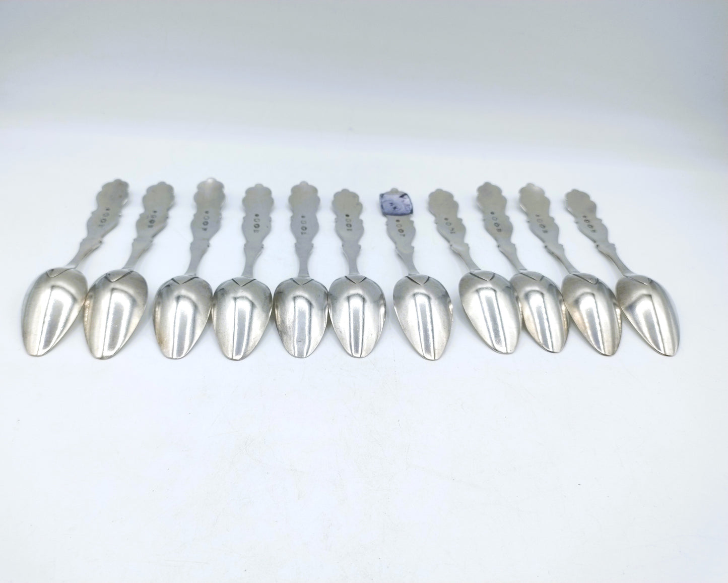 Silver teaspoons, 11-piece, PL Uriot, Amsterdam, 1855