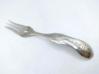 Silver Biedermeier fork, 1859