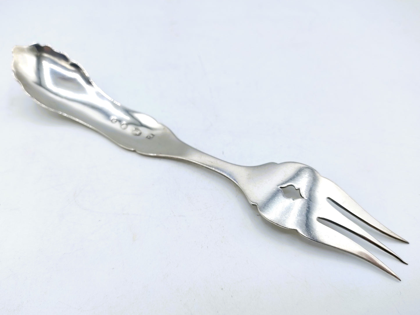 Silver Biedermeier fork, 1859