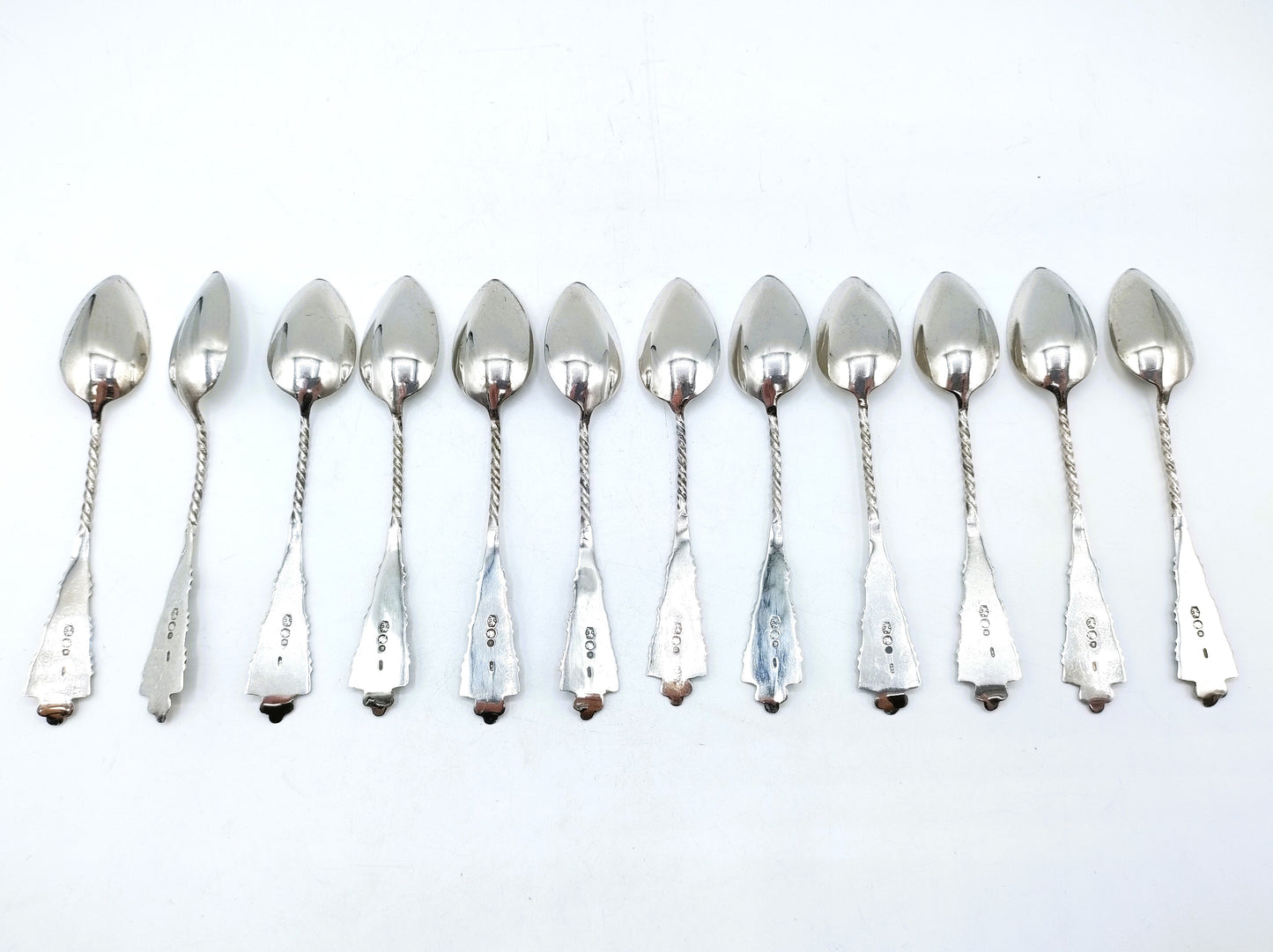 Silver teaspoons, 12 pieces, GF Huisman, Utrecht, 1927