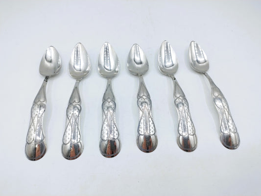 Set with 6 silver teaspoons, AJJ Driesen, Schoonhoven, 19th century