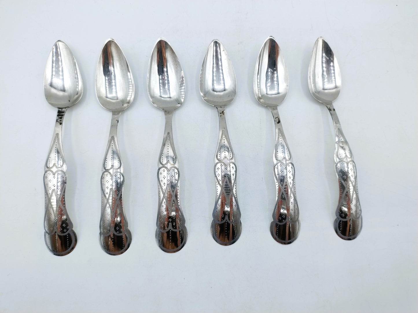 Set with 6 silver teaspoons, AJJ Driesen, Schoonhoven, 19th century