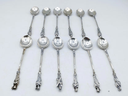 Silver apostle spoons, 12 pieces, P. Heerens, Schoonhoven, 20th century